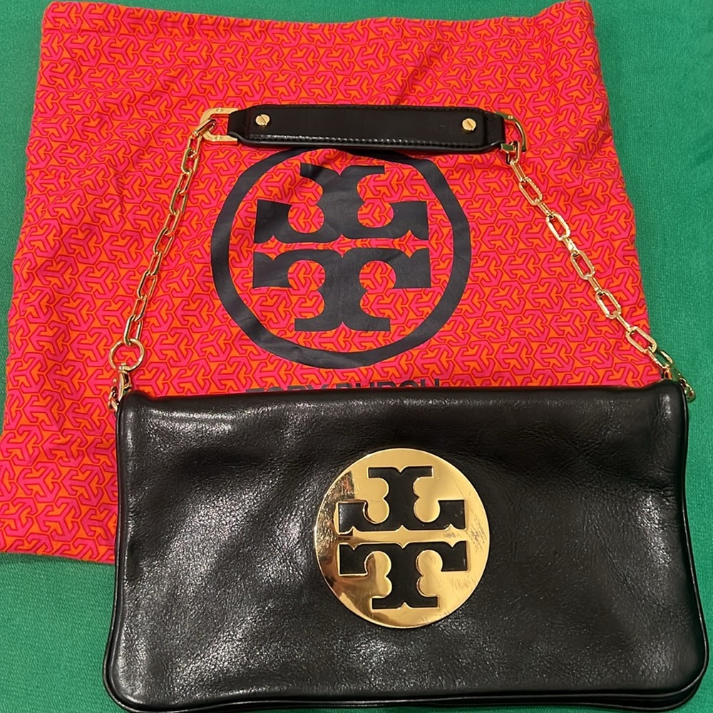 Tory Burch black leather shoulder bag